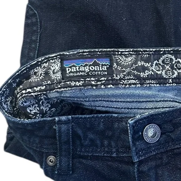 Patagonia Dark Blue Denim Pants Women’s Low-Rise Cargo Jeans Organic Cotton 26 - Picture 3 of 5